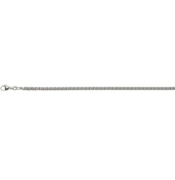 Zopfkette 18 Karat  Weissgold