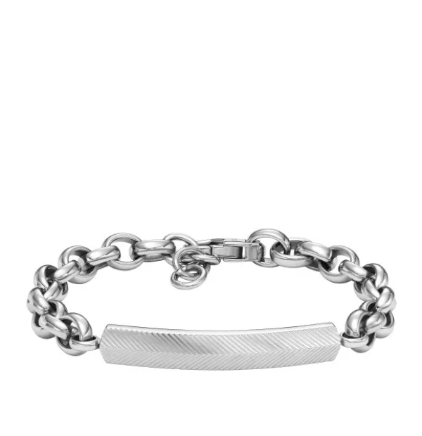 Fossil Gliederarmband Harlow Linear Texture Edelstahl