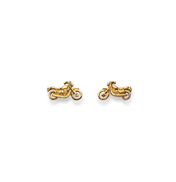 Motorrad Ohrstecker 18 Karat Gold 40-1910