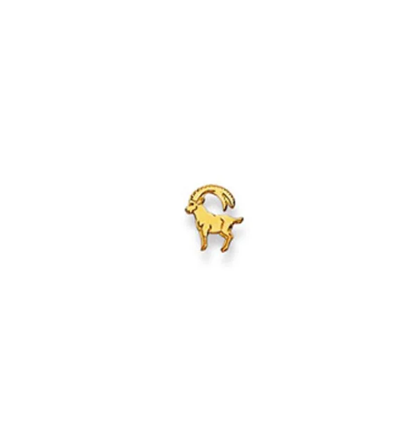 Steinbock Ohrstecker Einzel 18 Karat Gold