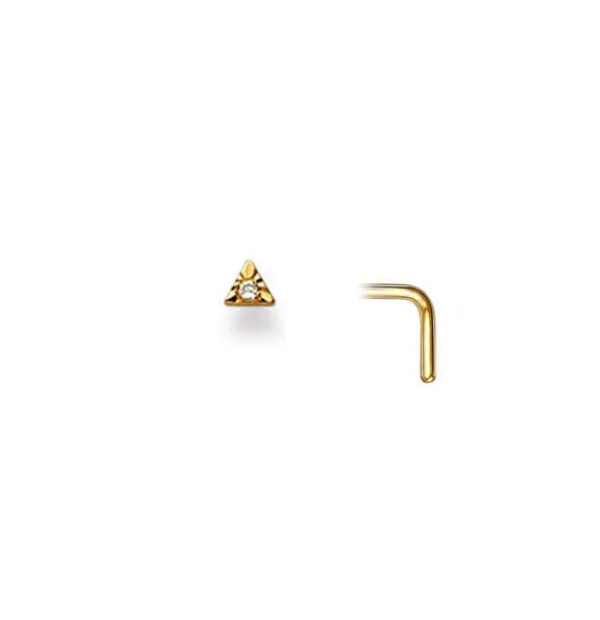 Nasenstecker Dreieck 18 Karat Mit Brilliant