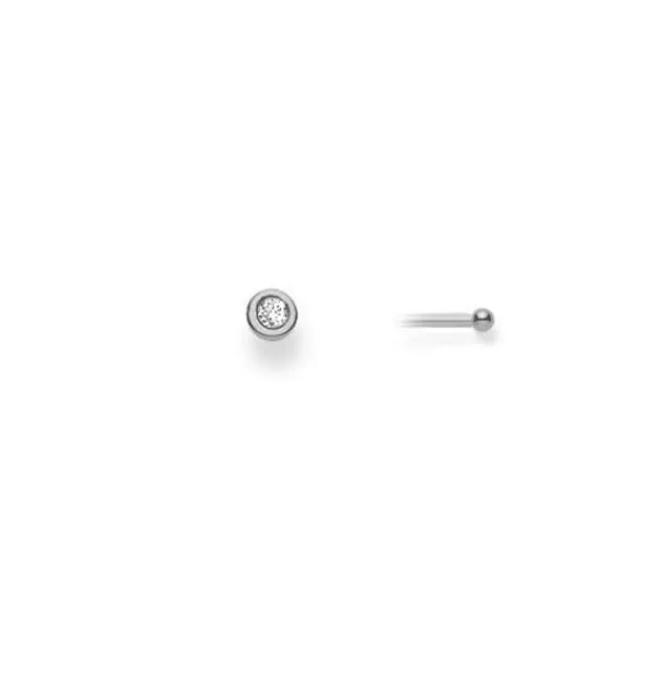 Nasenstecker 18 Karat Weissgold mit Brilliant
