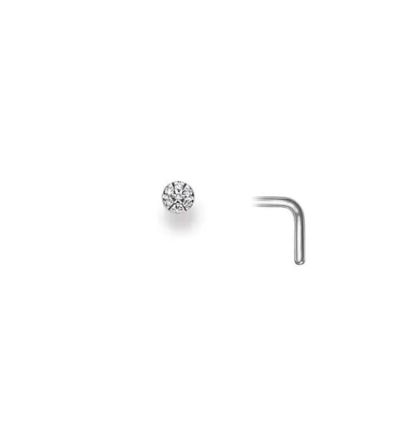 Nasenstecker 18 Karat Weissgold mit 7 Brillianten