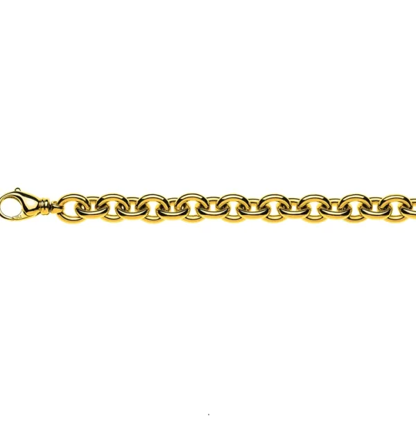 Ankerkette Oval 18 Karat Gelbgold 3/4-massiv Handarbeit 11mm