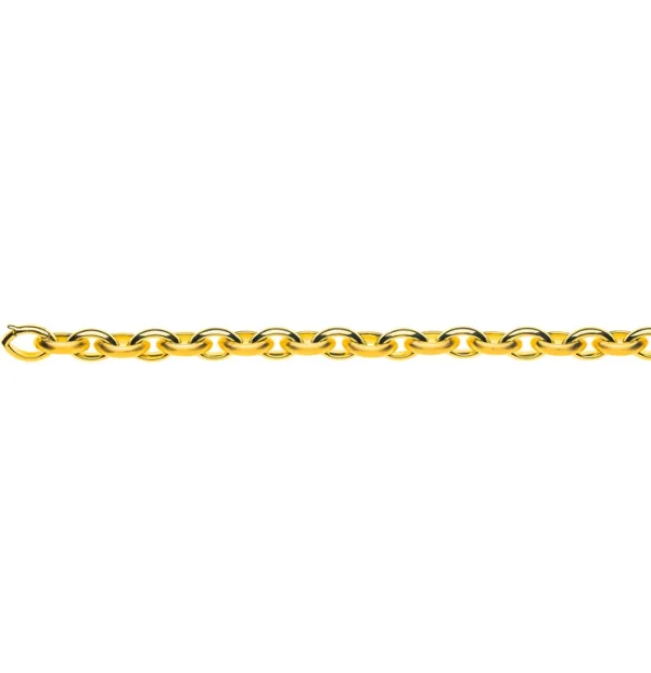 Navettekette 18 Karat Gelbgold 3/4-massiv Handarbeit