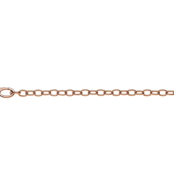 Ankerkette oval 18 Karat Rotgold Handarbeit 3/4 massive