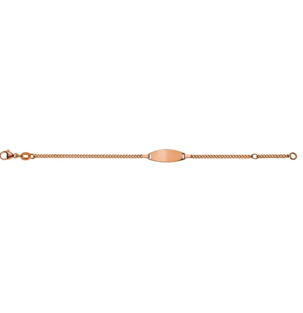 Gravurarmband Panzer geschliffen 18 Karat Rotgold