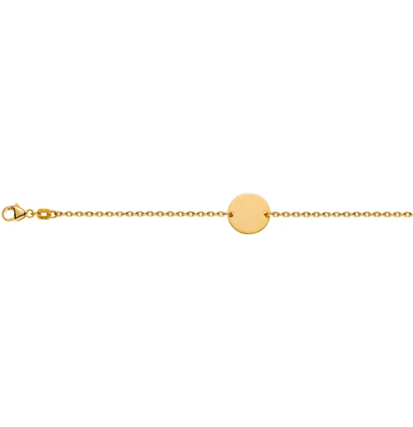 Gravurarmband Anker18 Karat Gelbgold Rund