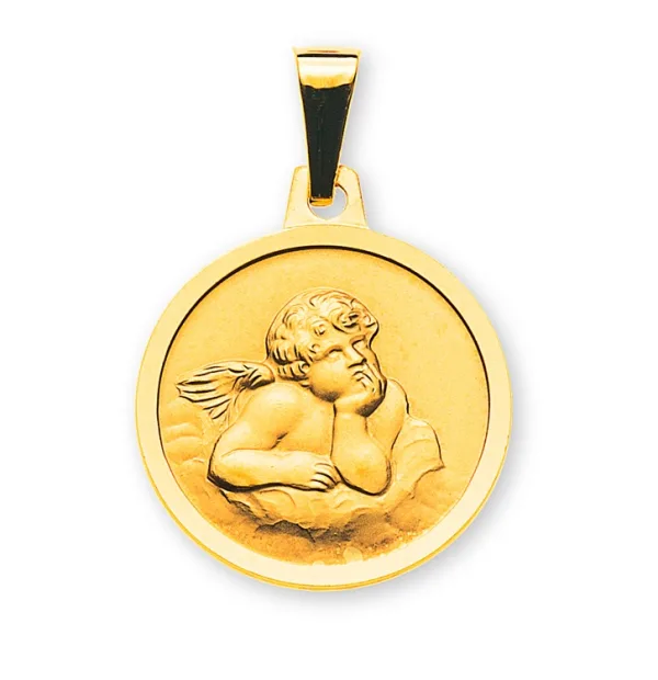 Anhänger Schutzengel 18 Karat Gelbgold