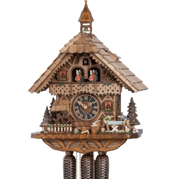 Kuckuck Mechanisch 8-Tagewerk mit 1/2 Std. und Stundenruf. - Lang