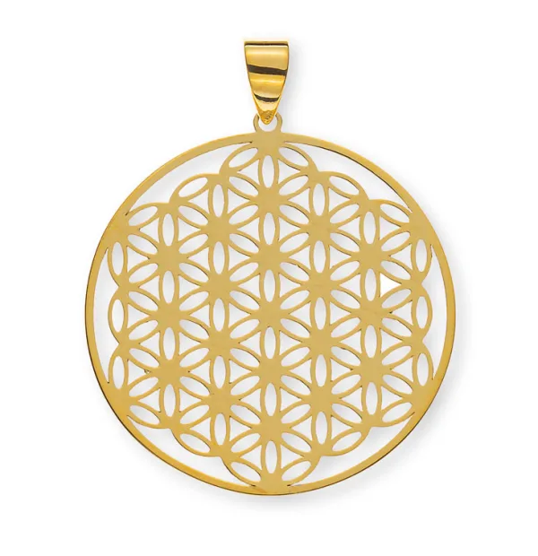 Anhänger Blume des Lebens Gelbgold 18 Karat 25mm