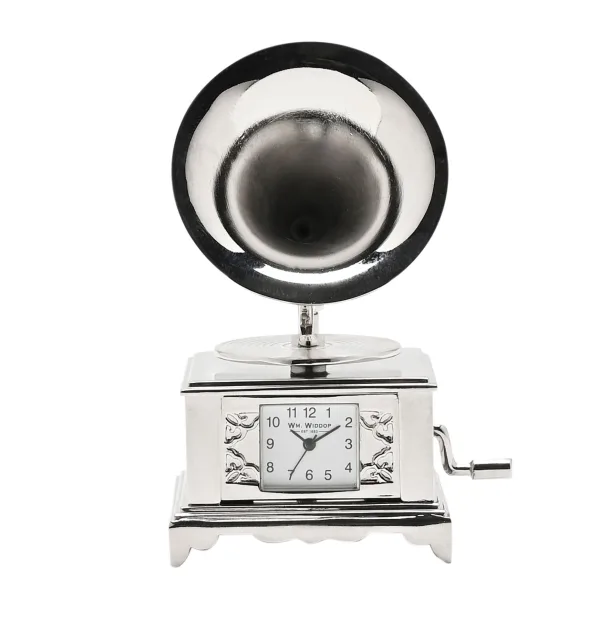 Miniaturuhr Grammophon