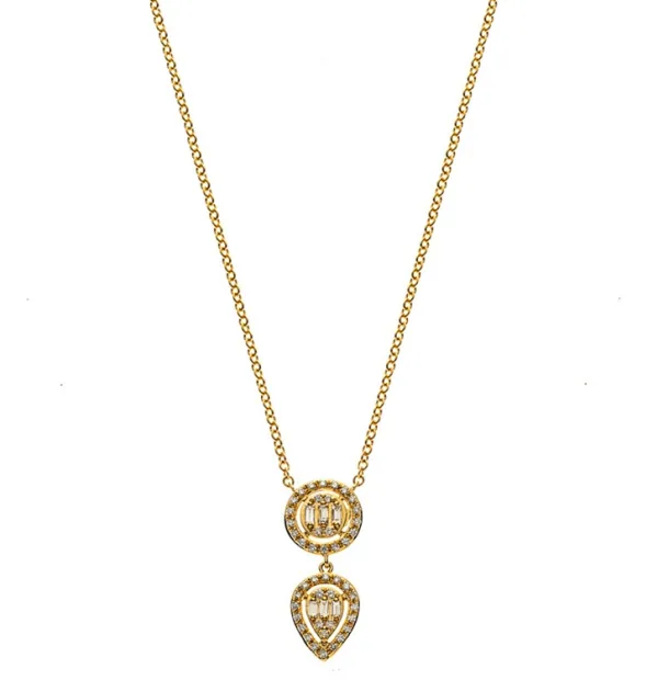 Collier Gelbgold 18 Karat gold Diamanten