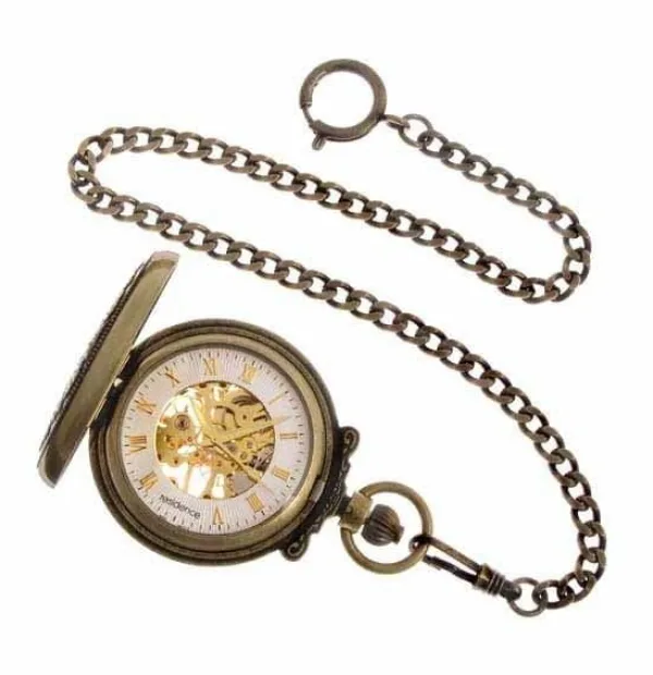Residence Taschenuhr Mechanisch Vorderseite Deckel Rückseite Glasabdeckung