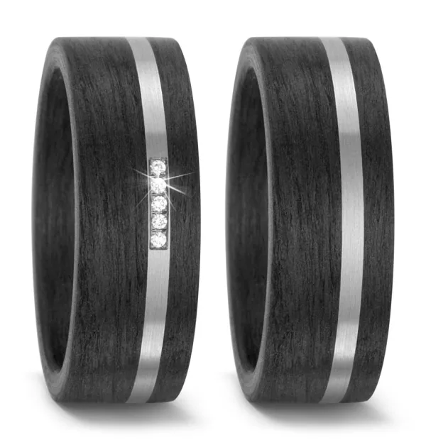 Partnerring Carbon - 500`er Palladium 59315/003