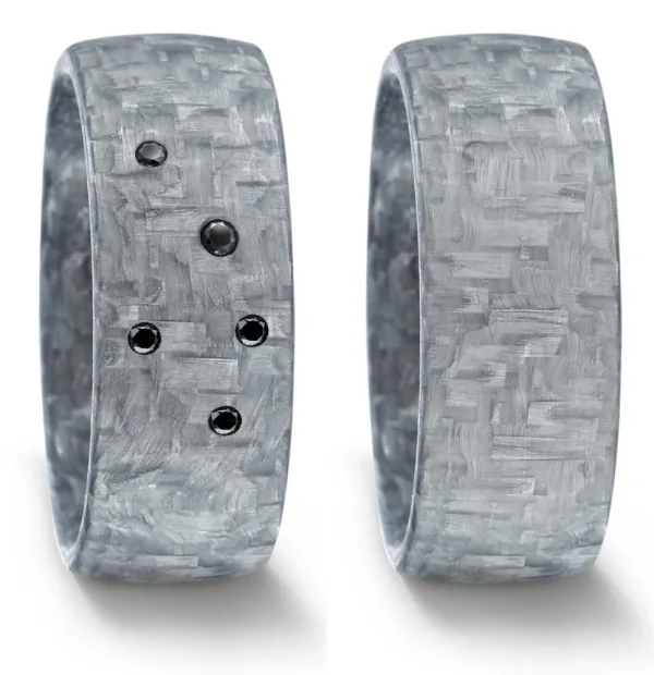 Partnerring Carbon Diamant 0.06 ct