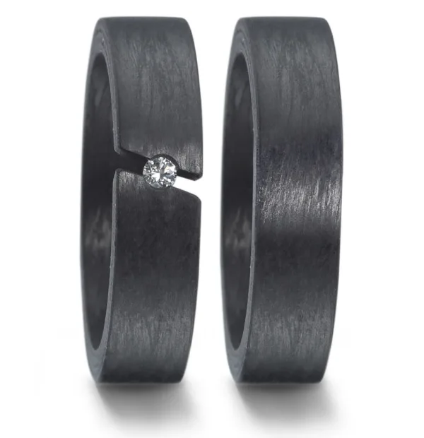 Partnerring Carbon Diamant 59621/002/003