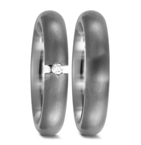 Partnerring Titan Diamant 0.03ct