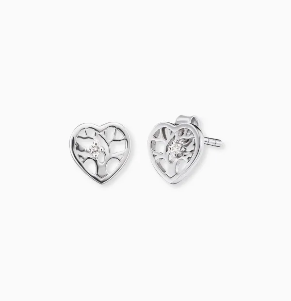 Engelsrufer Mädchen Ohrstecker Silber Lebensbaum MOTIV Mit Zirkonia HEE-Tree-ZI-st
