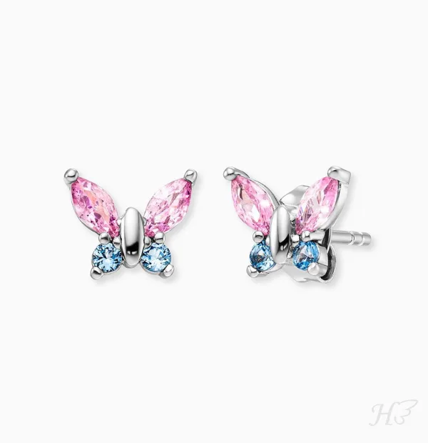 Engelsrufer KinderOhrstecker Mädchen Schmetterling Mit Zirkonia Multicolor
