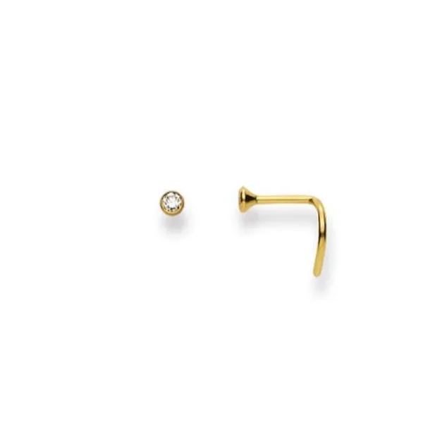 Nasenstecker 18 Karat Gold mit Zirkonia 23-1915S