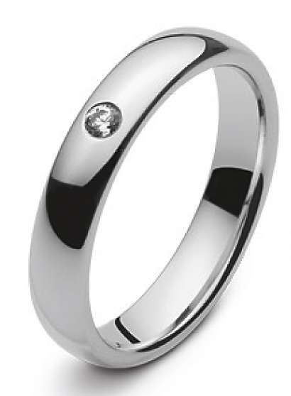 Trauring Weissgold 750 4