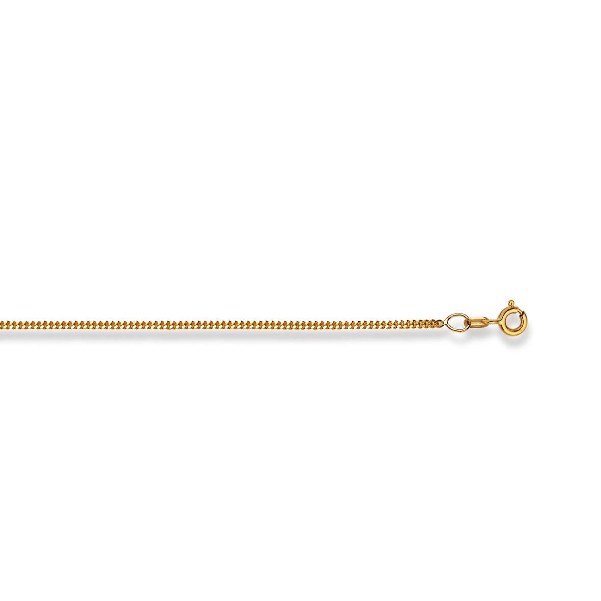 Collier Panzer geschliffen Gelbgold 375 ca. 1.5 mm 40 cm