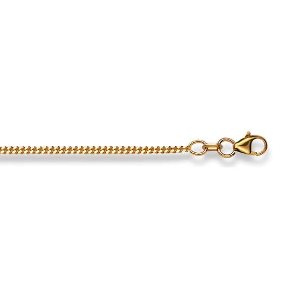Collier Panzer geschliffen Gelbgold 585 ca. 1.7 mm 55 cm