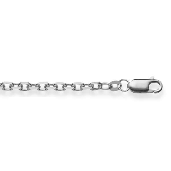 Collier Anker geschliffen Weissgold 585 ca. 3.0 mm 55 cm